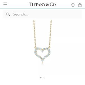 Tiffany & Co. Diamond Heart Pendant Necklace 18k gold Valentine's Day